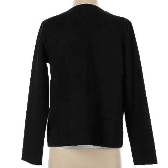 NWT Carmen Marc Valvo Faux Leather Suede Jacket Black with Gold Studs XS - Picture 2 of 3